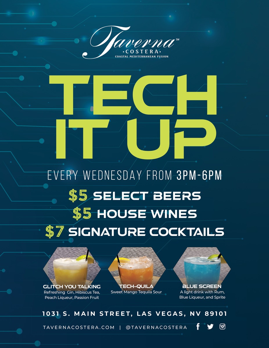 Tech It Up Happy Hour at Taverna Costera