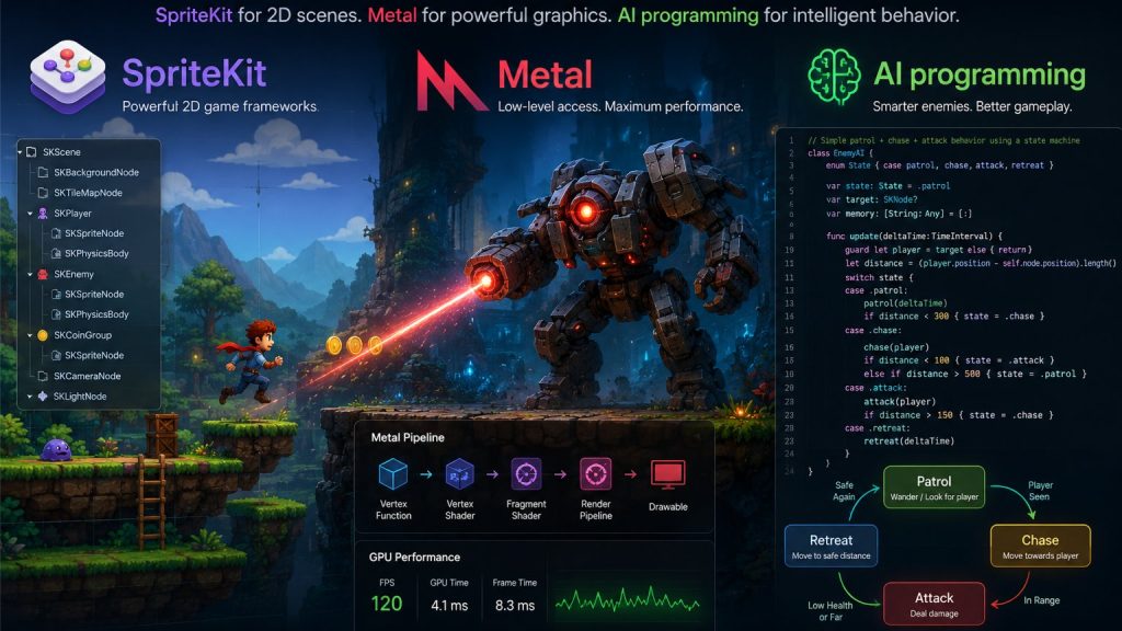 Metal vs SpriteKit, or more AI talk 3