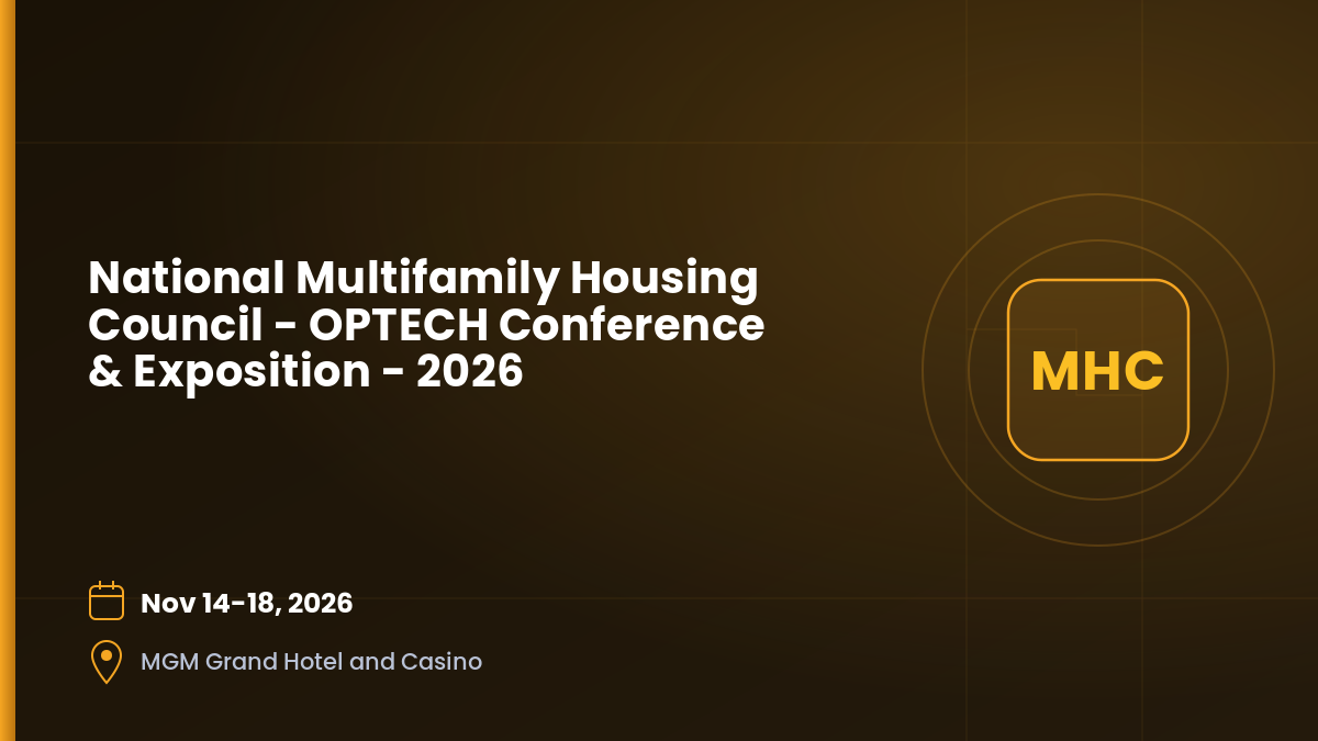 National Multifamily Housing Council - OPTECH Conference & Exposition - 2026 1
