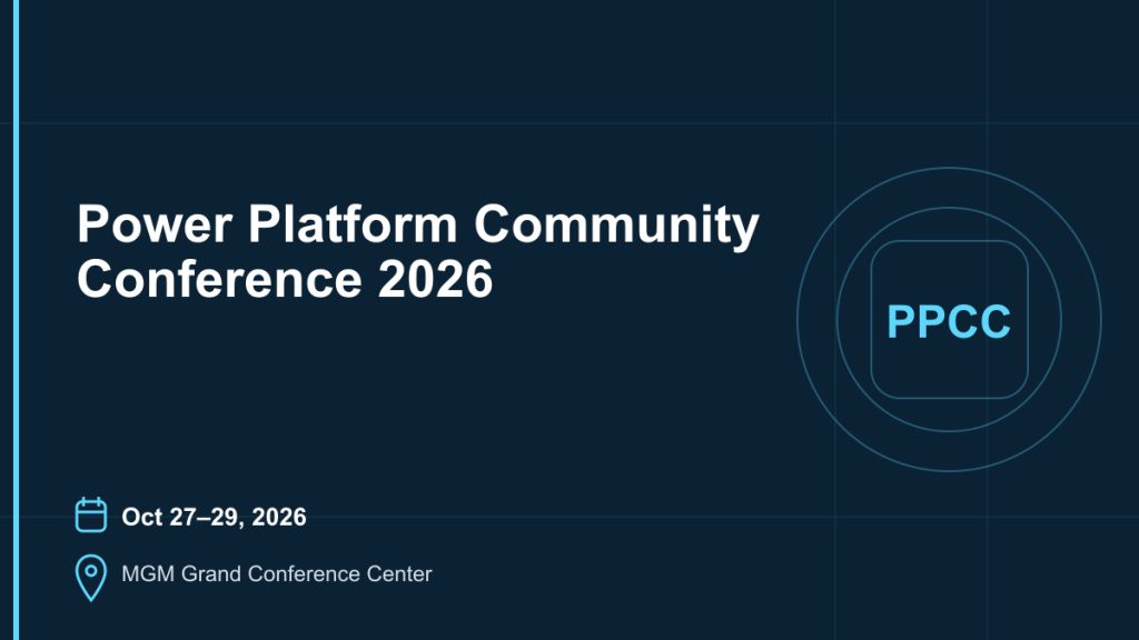 Power Platform Community Conference 2026 4