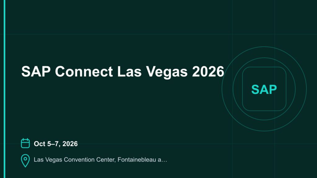 SAP Connect Las Vegas 2026 4