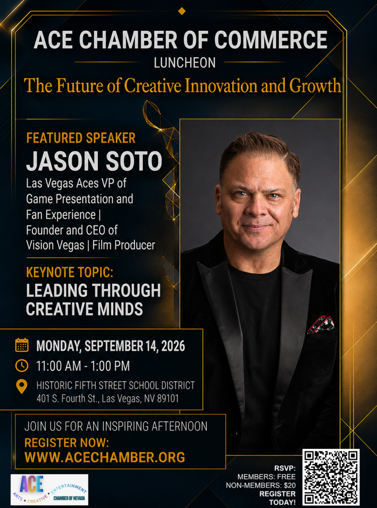 ACE Chamber Luncheon With Las Vegas Aces VP of Game Presentation and Fan Experience, Founder and CEO of Vision Vegas and Film Producer, Jason Soto 4