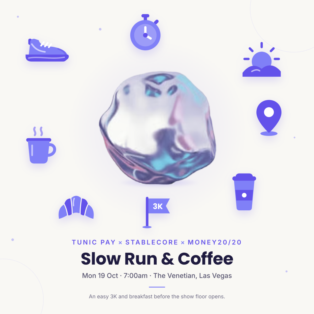 Runic Pay x Stablecore: Slow 3K & Coffee at Money20/20